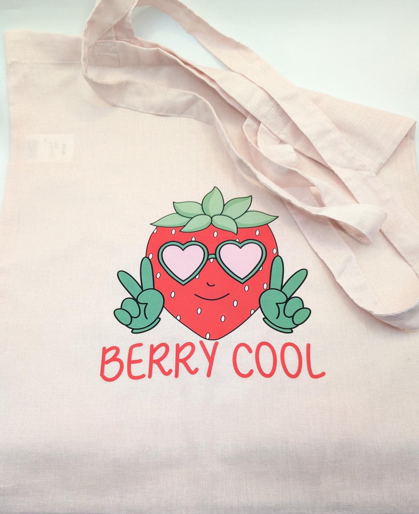 Berry Cool Pink Cotton Tote Bag