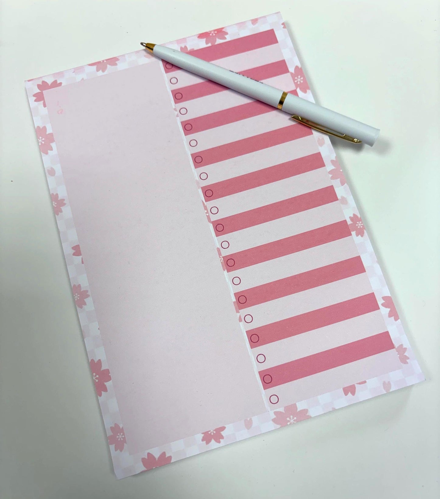 Cherry Blossom Notepad, A5 notepad, hand made