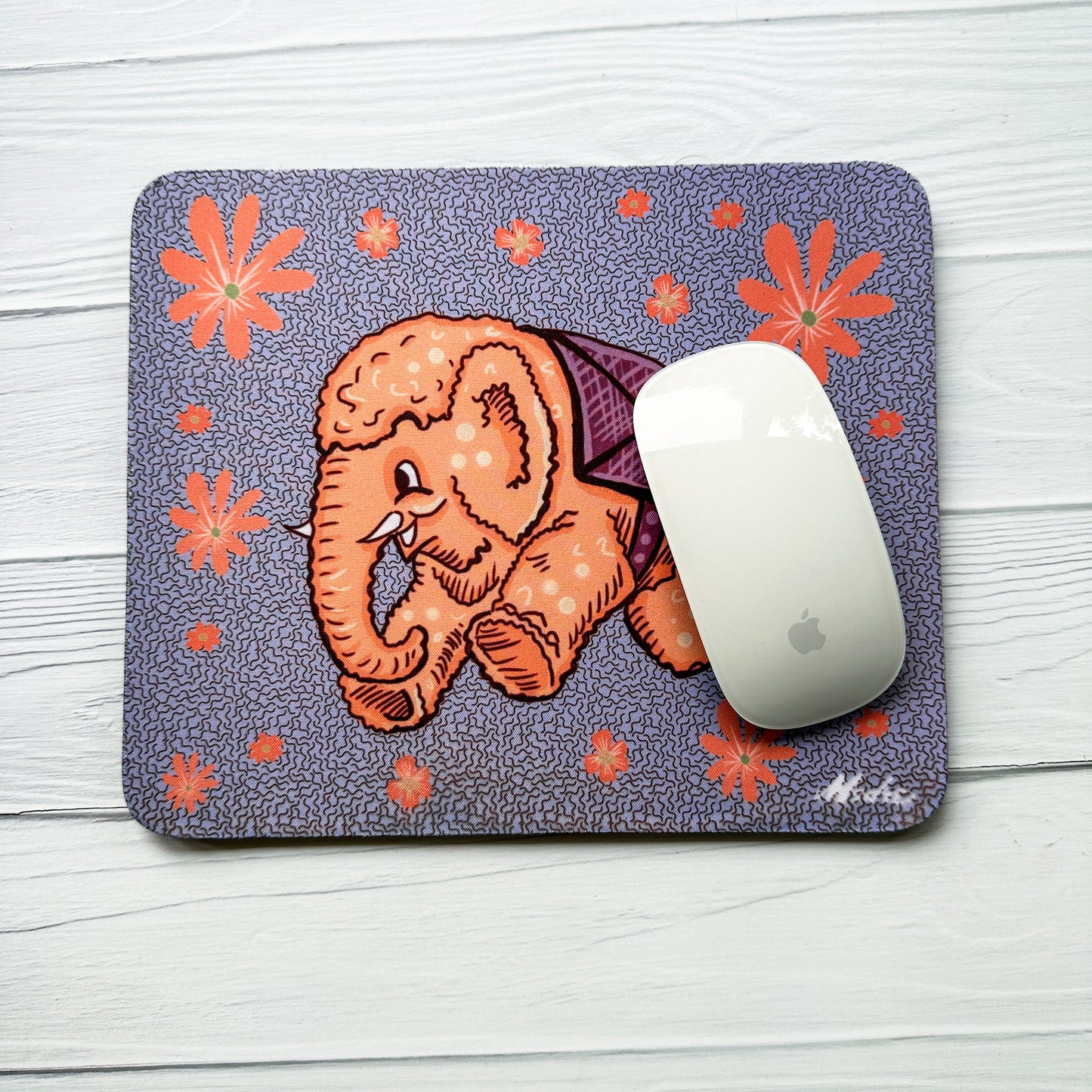 Vintage Elephant Retro Mousemat, mouse pad