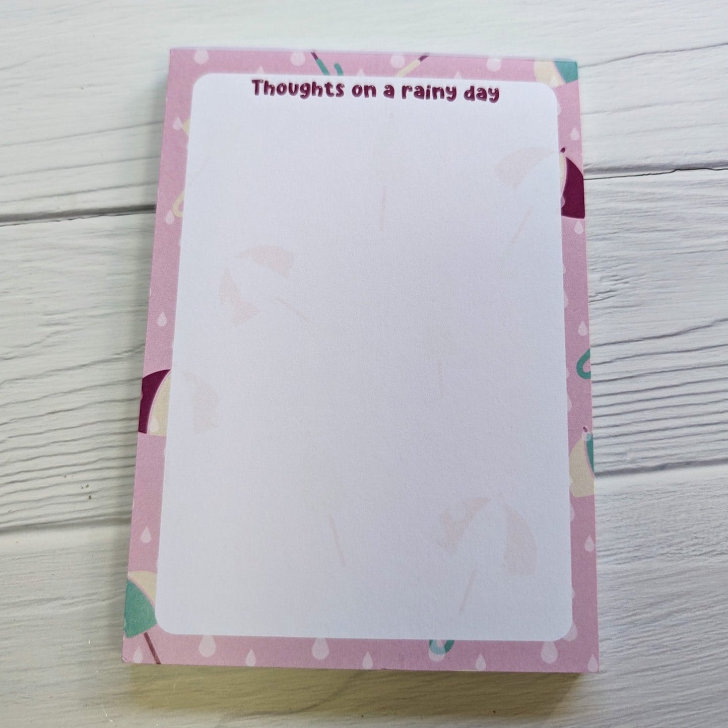 Thoughts on a Rainy Day A6 Notepad
