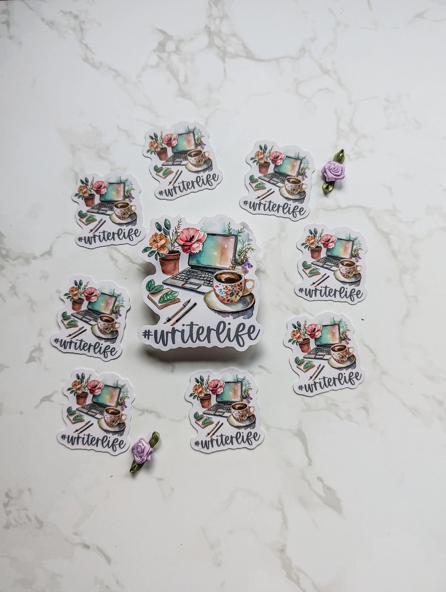 Writer Life die cut vinyl stickers