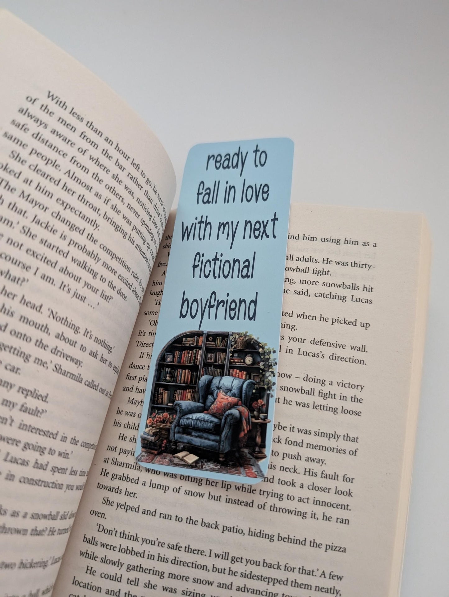 ready to fall in love with my next fictional boyfriend Bookmark, page marker