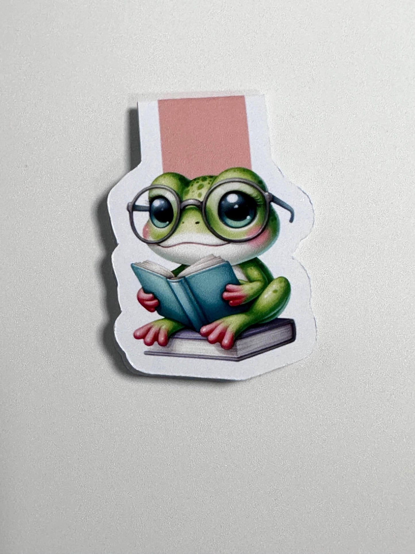 Reading Frog Magnetic Bookmark