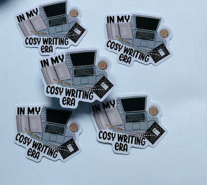In My Cosy Writing Era die cut vinyl sticker