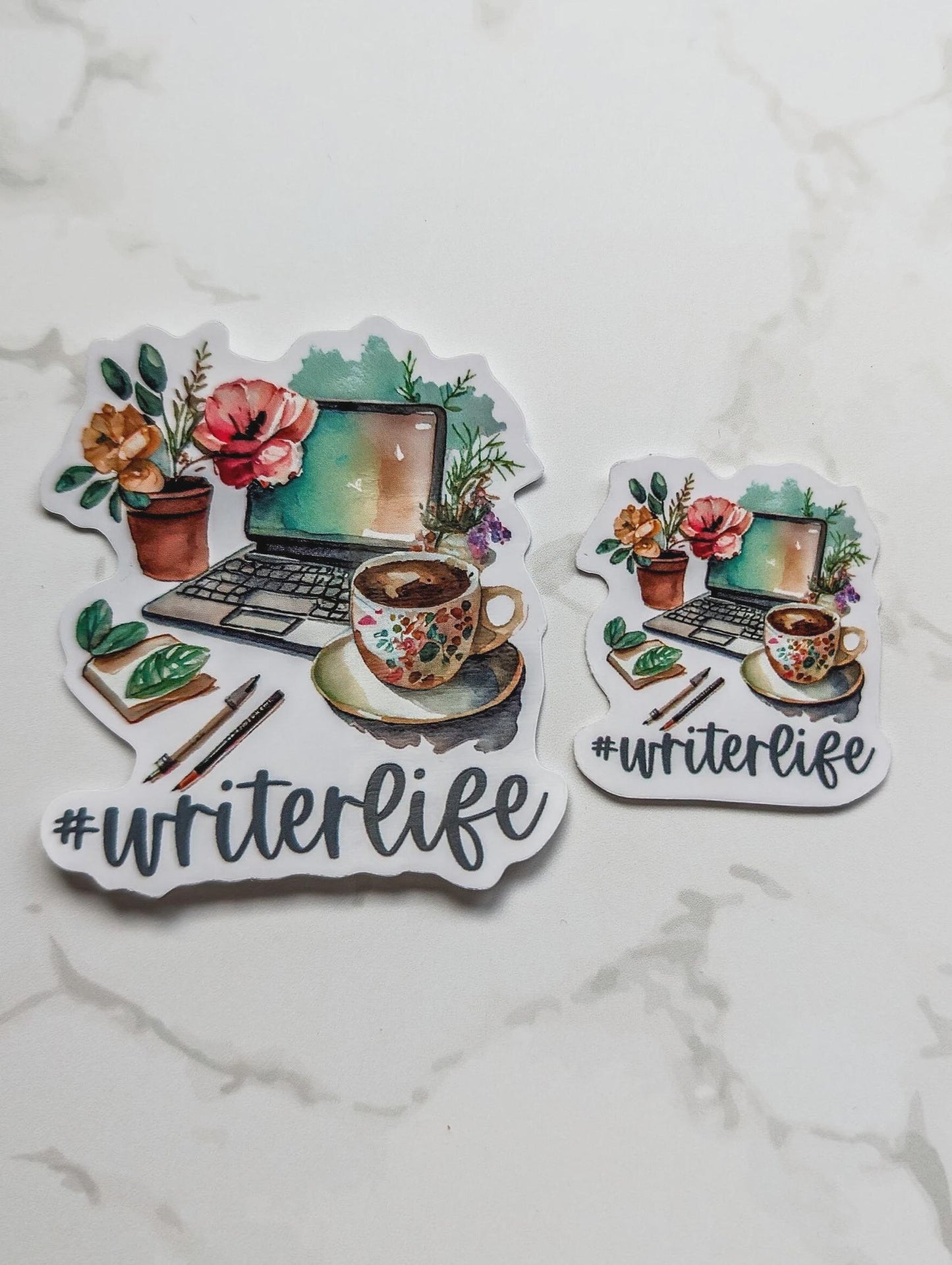 Writer Life die cut vinyl stickers