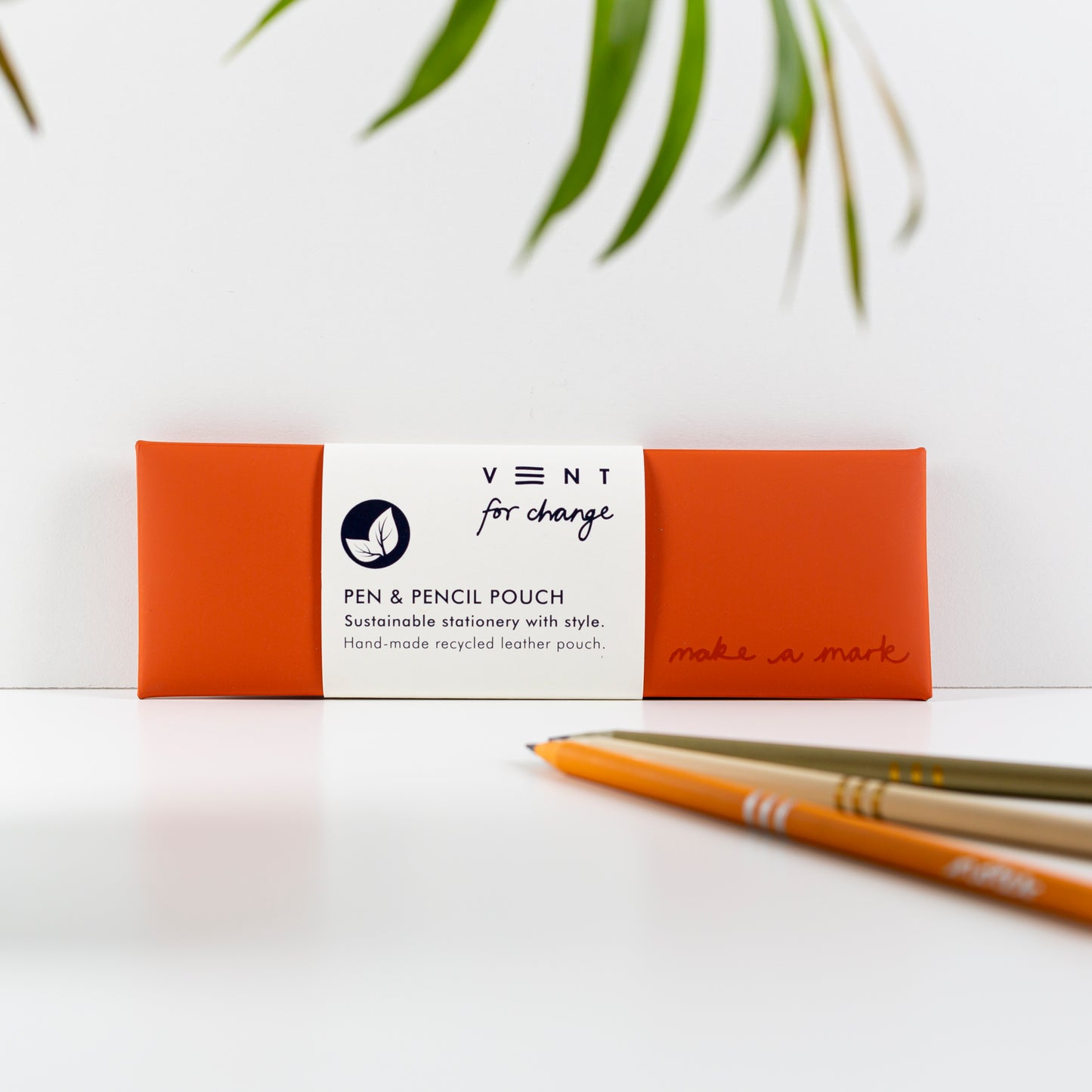 Pen/Pencil Pouch, Recycled Leather, VENT for change