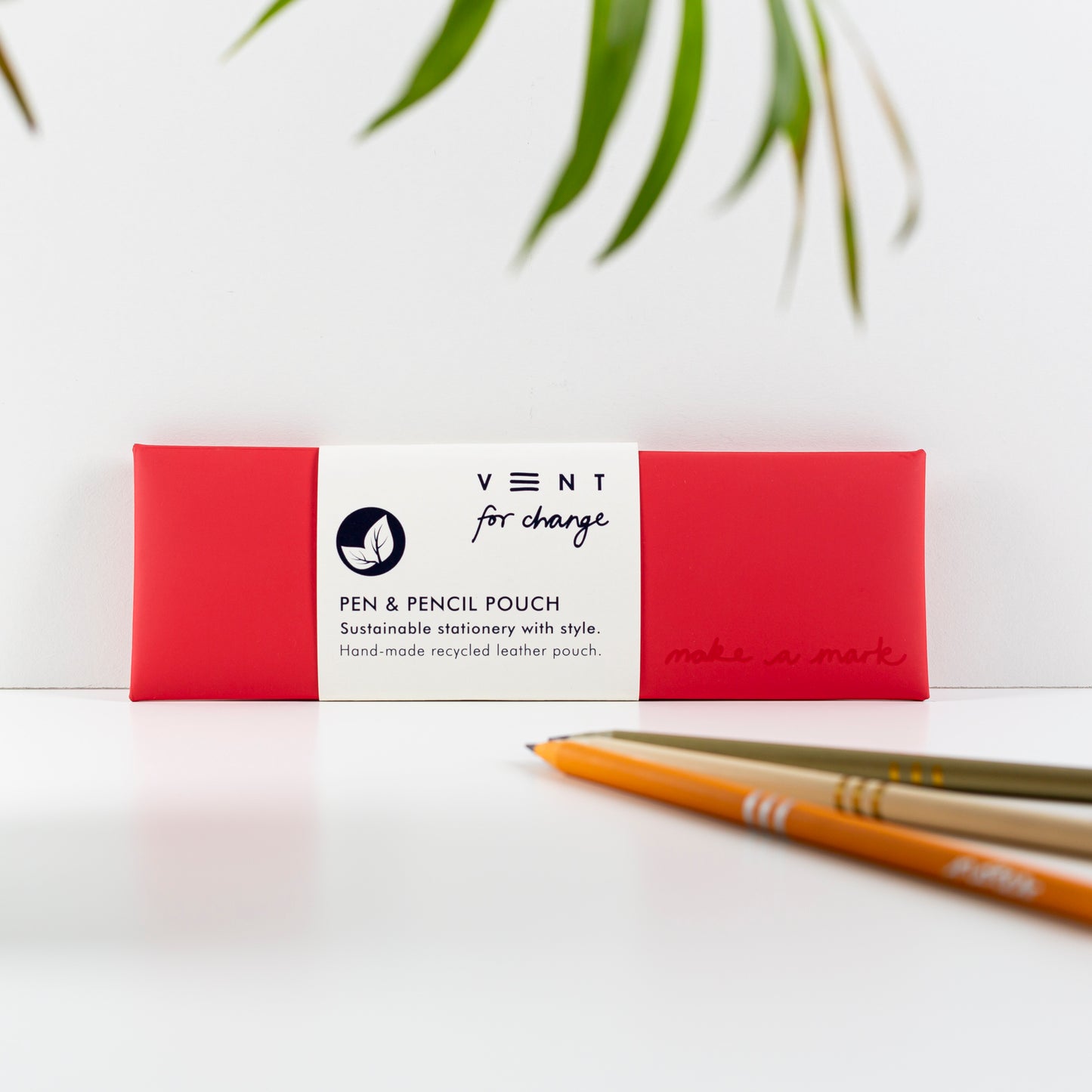 Pen/Pencil Pouch, Recycled Leather, VENT for change