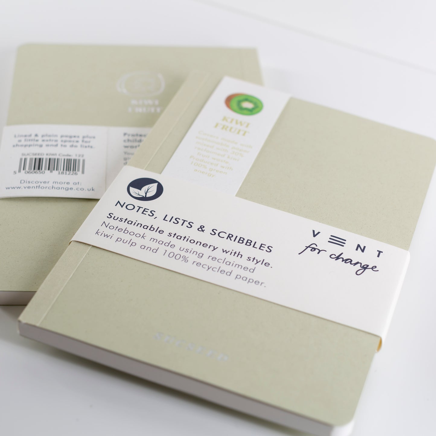 Recycled Paper Notebook, Succeed, VENT for Change