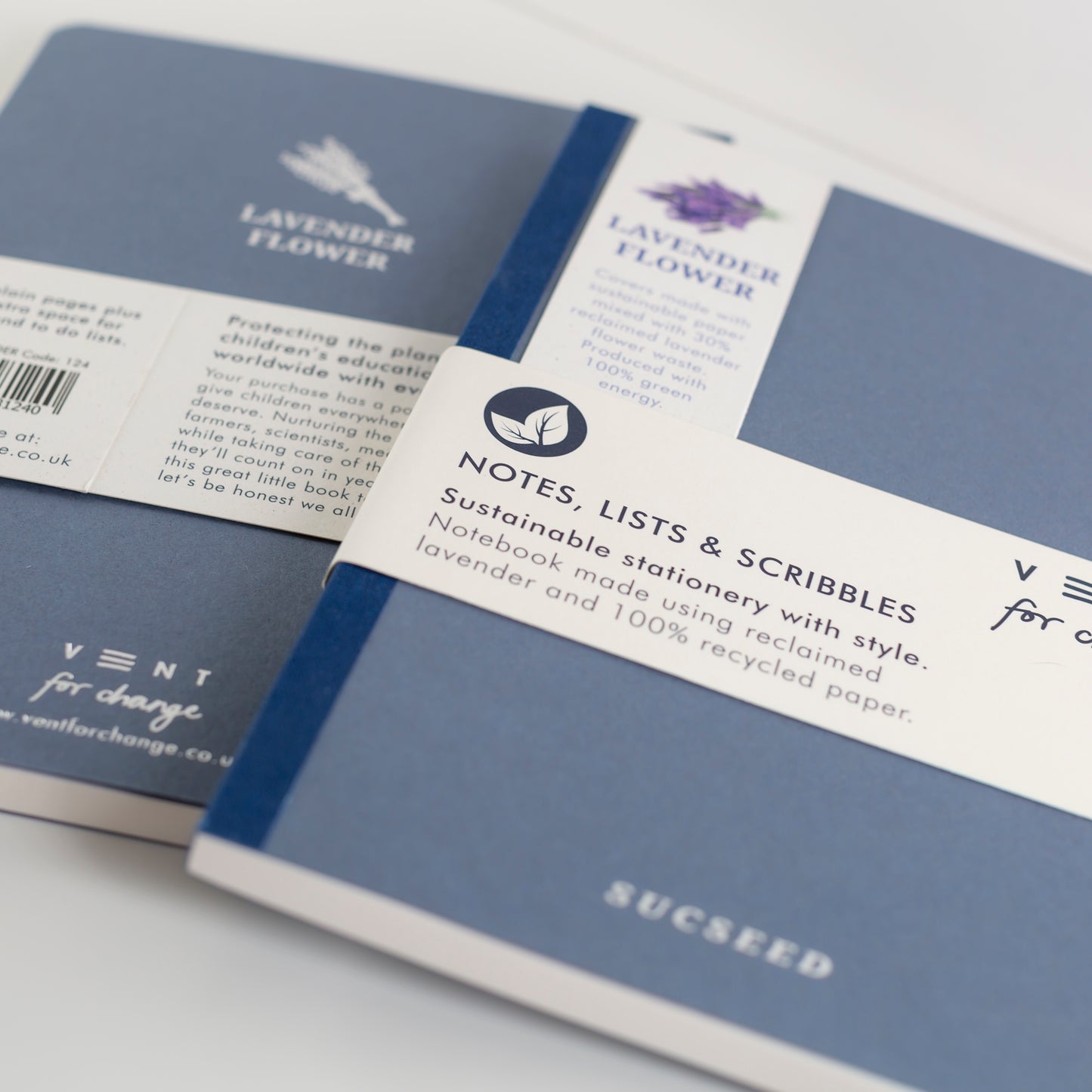 Recycled Paper Notebook, Succeed, VENT for Change