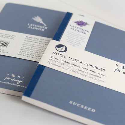 Recycled Paper Notebook, Succeed, VENT for Change