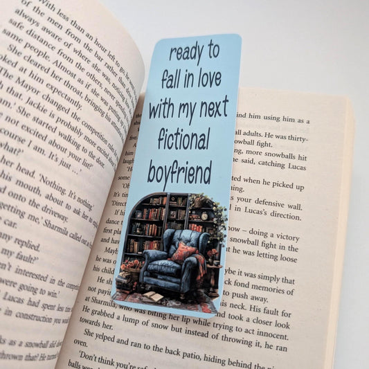ready to fall in love with my next fictional boyfriend Bookmark, page marker
