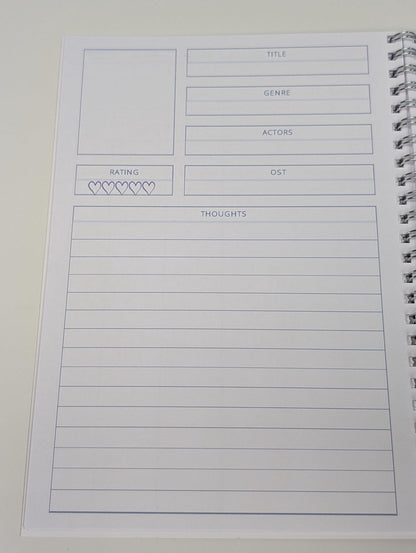 K Drama Review Journal, handmade journal