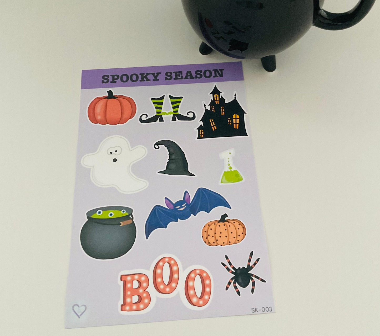 Spooky Season Sticker Sheet, Matt vinyl sticker sheet