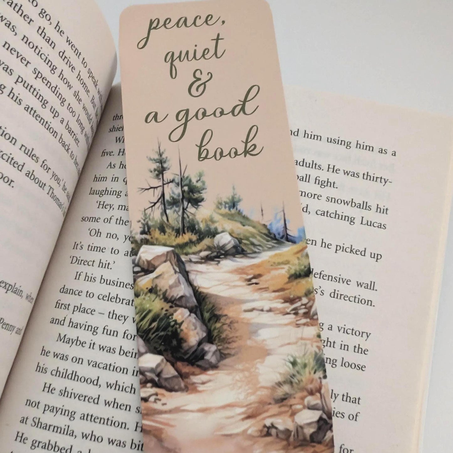Peace Quiet and a Good Book Bookmark, page marker