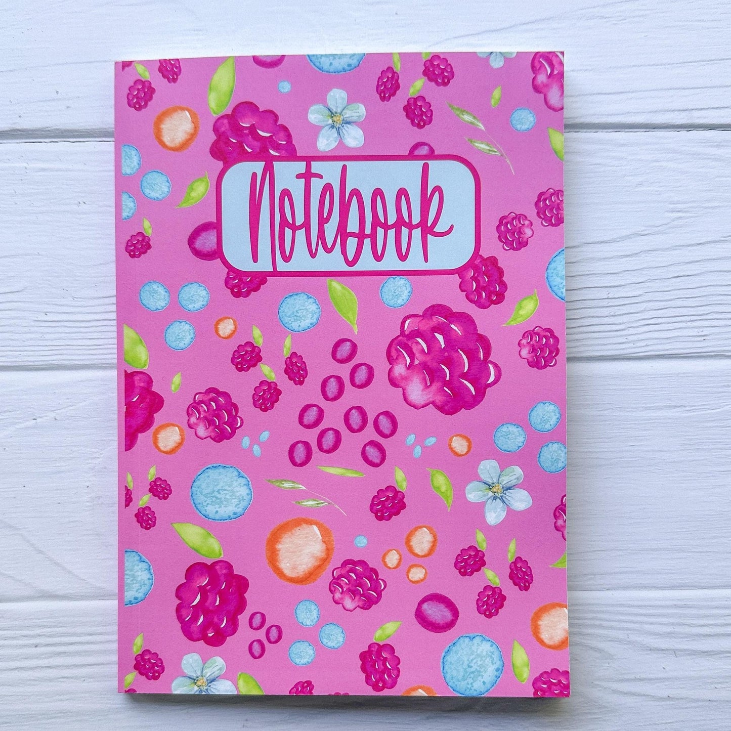 Wild Berry A5 Notebook, Dot grid notebook