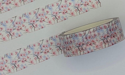 Cherry Blossom Washi Tape, 15mm Decorative Paper Tape