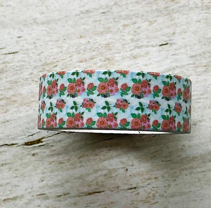Floral Spring Washi Tape, Decorative Paper Tape, 15mm