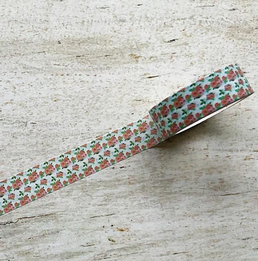 Floral Spring Washi Tape, Decorative Paper Tape, 15mm