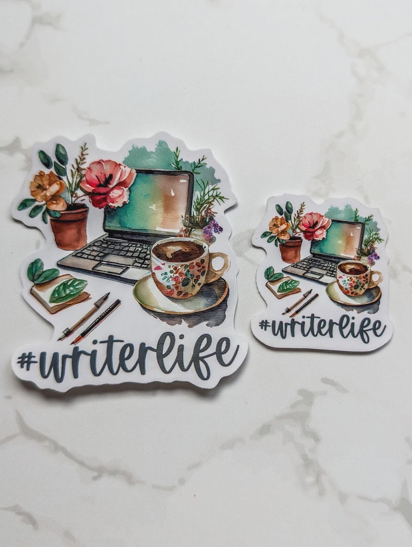 Writer Life die cut vinyl stickers