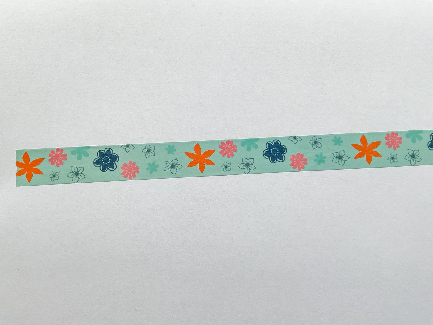 Bold Floral Blue Washi Tape
