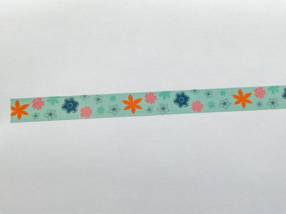 Bold Floral Blue Washi Tape