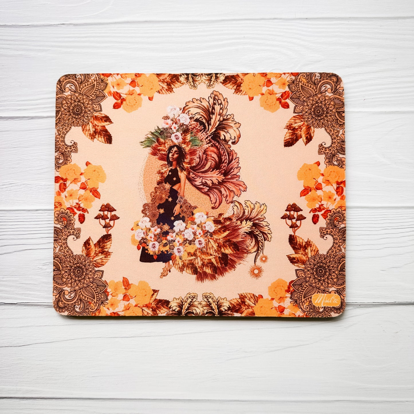 Black Fairy Goddess Mousemat, mouse pad