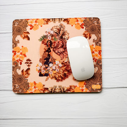 Black Fairy Goddess Mousemat, mouse pad