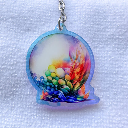 Rainbow Bubble Keychain, Fantasy bubble keyring
