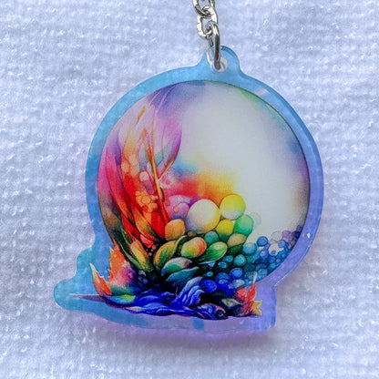 Rainbow Bubble Keychain, Fantasy bubble keyring