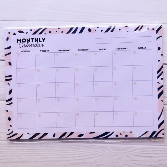 Monthly Desk Calendar A4 size