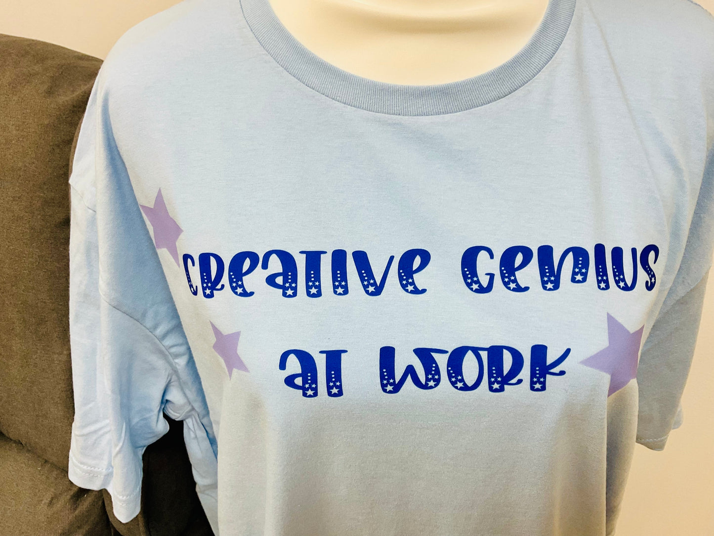 Creative Genius At Work Short-Sleeve T Shirt in light blue