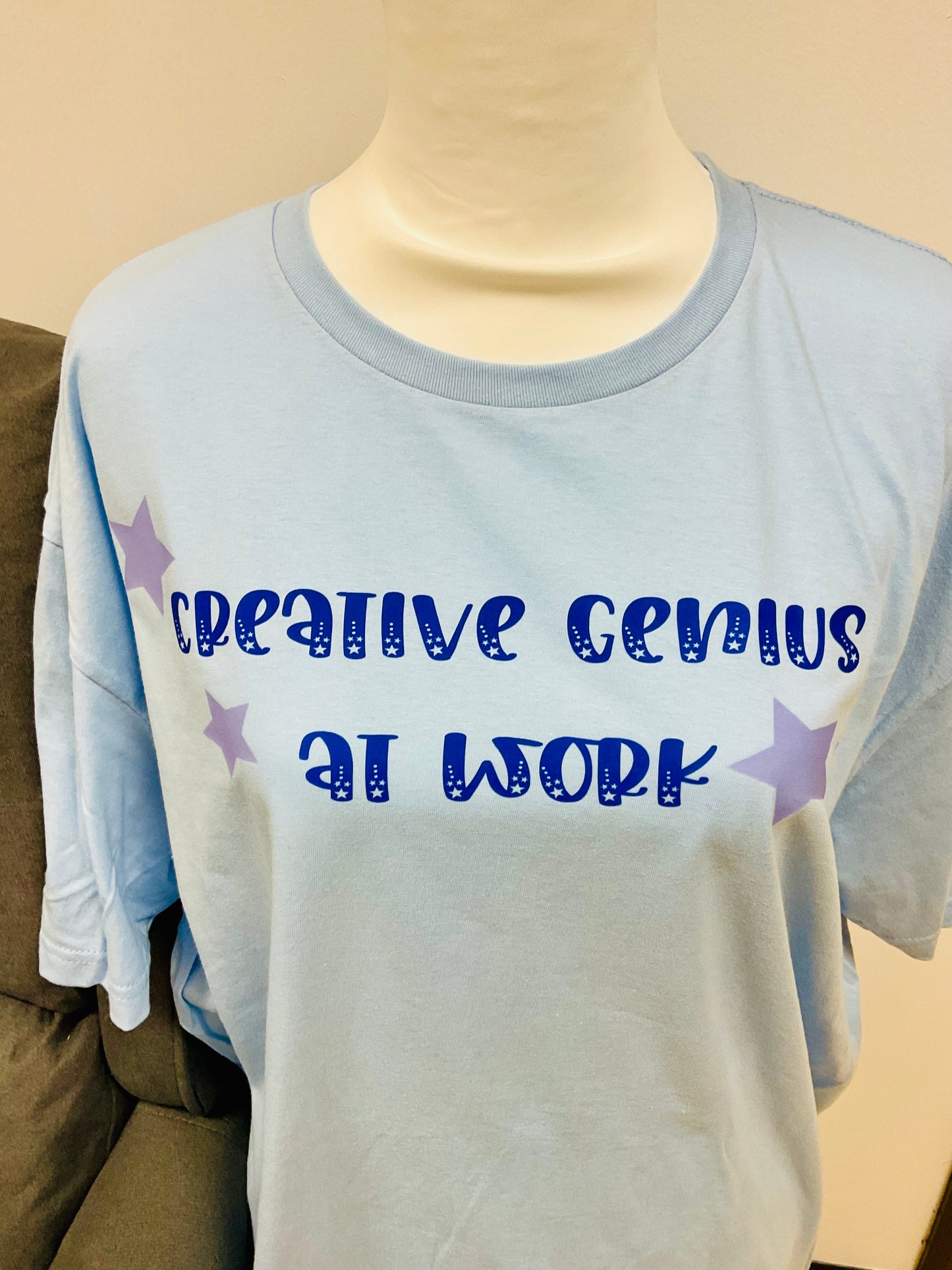 Creative Genius At Work Short-Sleeve T Shirt in light blue