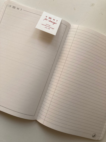 Recycled Paper Notebook, Succeed, VENT for Change