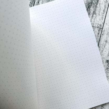 Bold Floral A5 Notebook, Dot grid notebook
