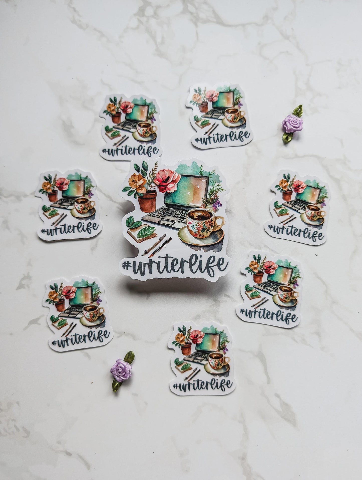Writer Life die cut vinyl stickers