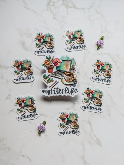 Writer Life die cut vinyl stickers