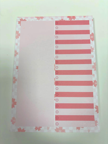 Cherry Blossom Notepad, A5 notepad, hand made