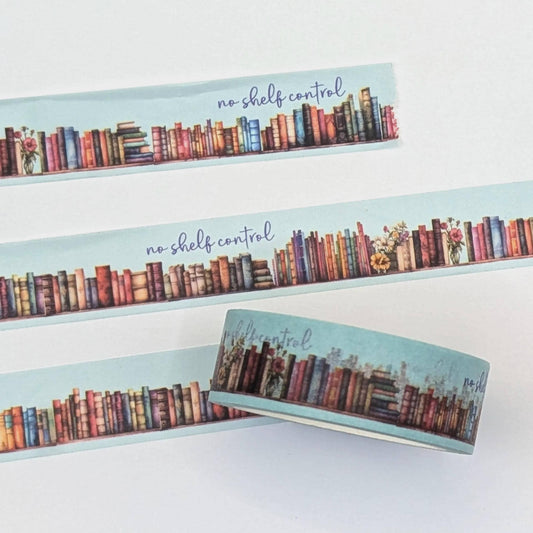 Bookshelf Washi Tape, Decorative Paper Tape, No Shelf Control