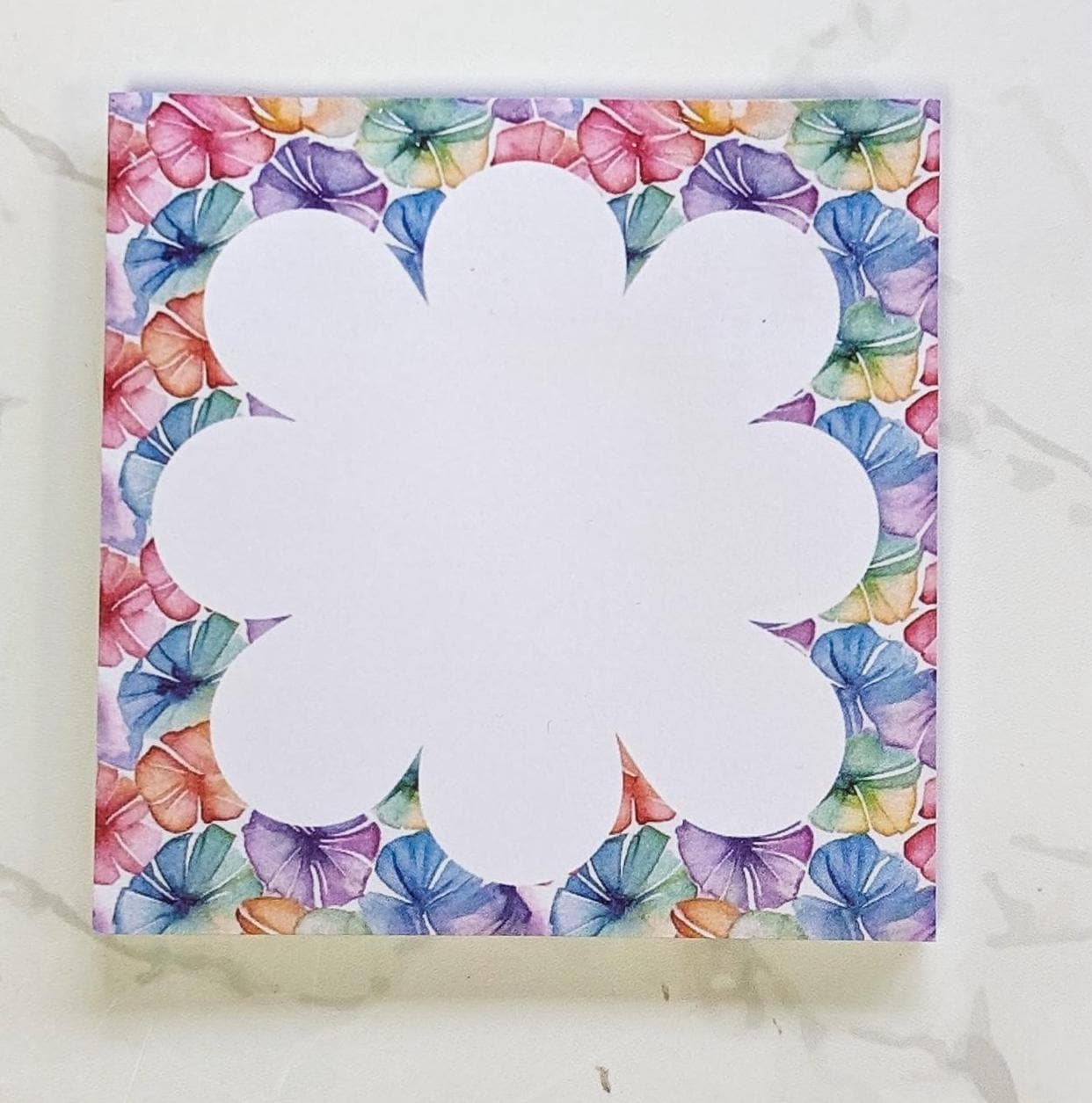 Rainbow watercolour floral sticky notes