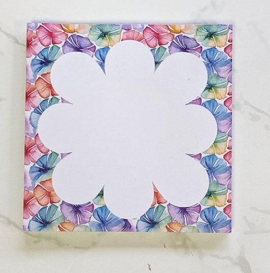 Rainbow watercolour floral sticky notes