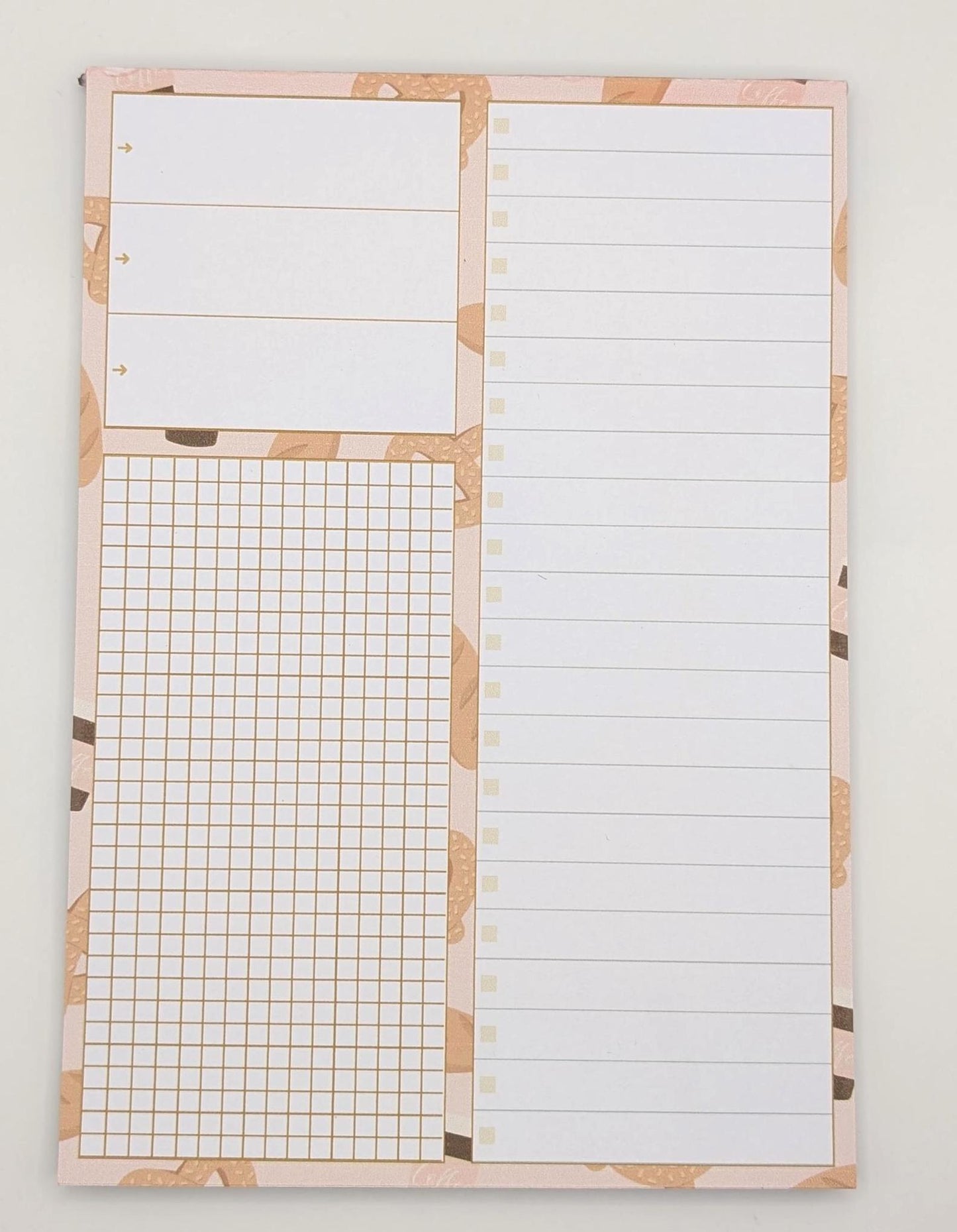 Cafe Life Productivity notepad, A5 notepad, handmade notepad