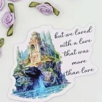 Annabel ‘But we loved with a love’ die cut vinyl sticker