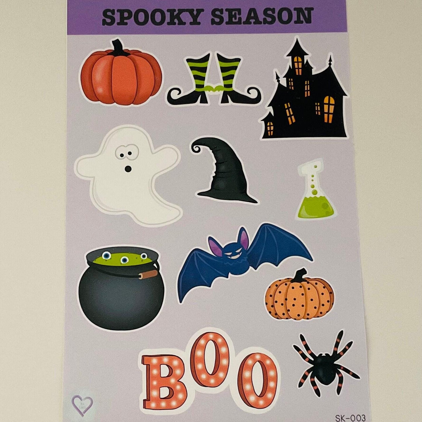 Spooky Season Sticker Sheet, Matt vinyl sticker sheet