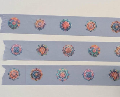 Mandala Washi Tape, Decorative Paper Tape, 15mm
