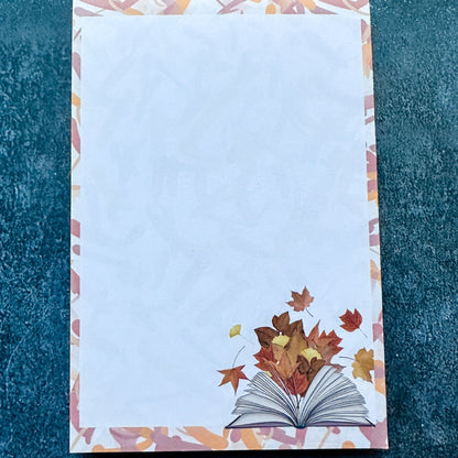 Fall Into A Good Book A6 notepad