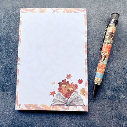 Fall Into A Good Book A6 notepad