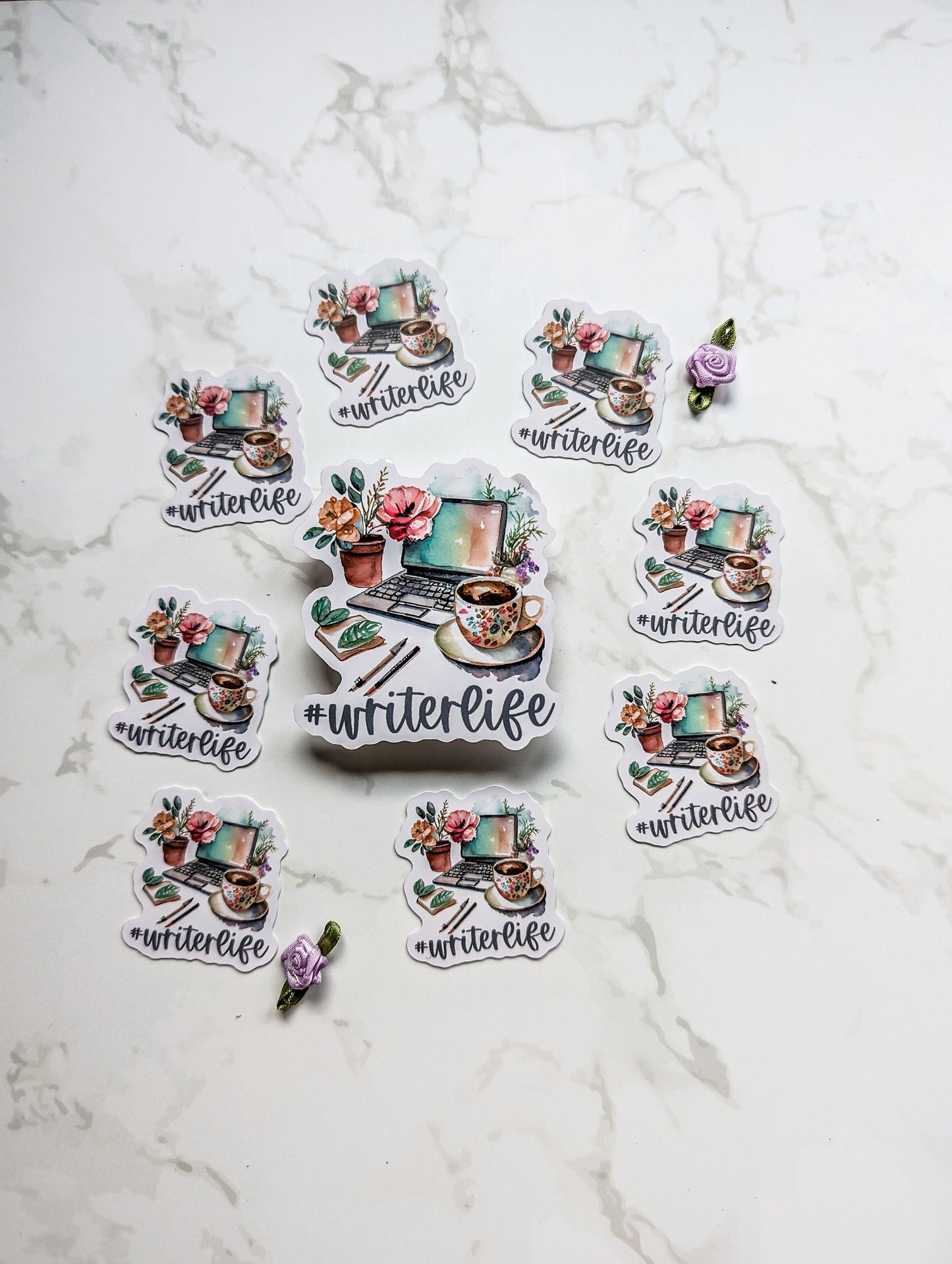 Writer Life die cut vinyl stickers