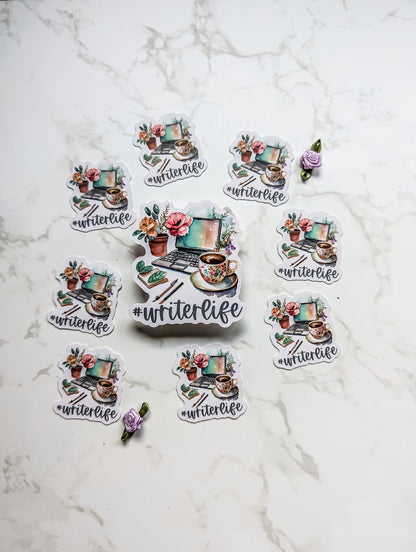 Writer Life die cut vinyl stickers