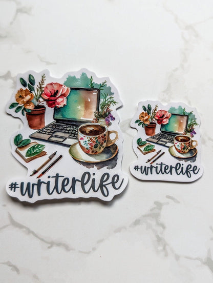 Writer Life die cut vinyl stickers
