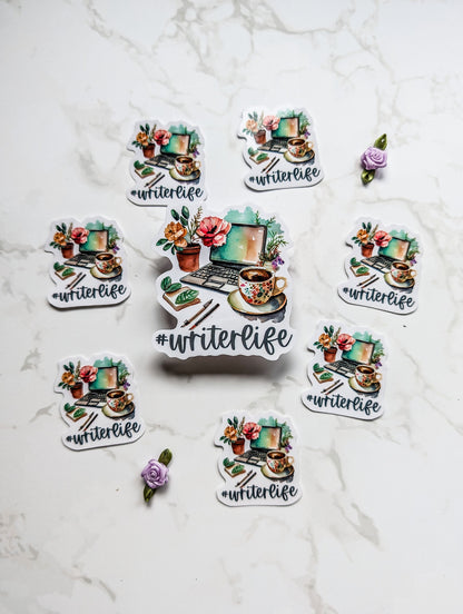 Writer Life die cut vinyl stickers